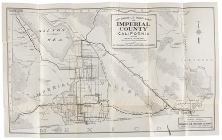 Road Map of Imperial County, c.1915