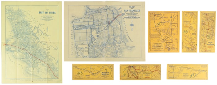 1920s California Auto Association maps