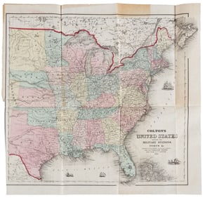 Colton's Civil War map of the United States 1861