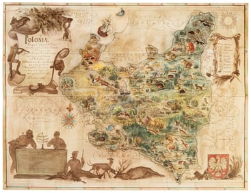 Scarce 1938 map of Poland