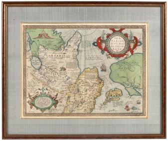 Ortelius map of Tartary with part of America