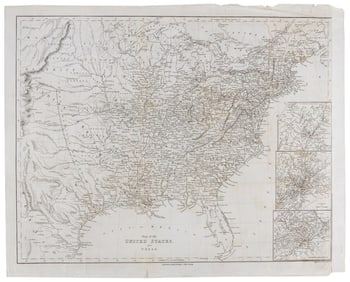 Map of U.S. & independent Texas c.1844