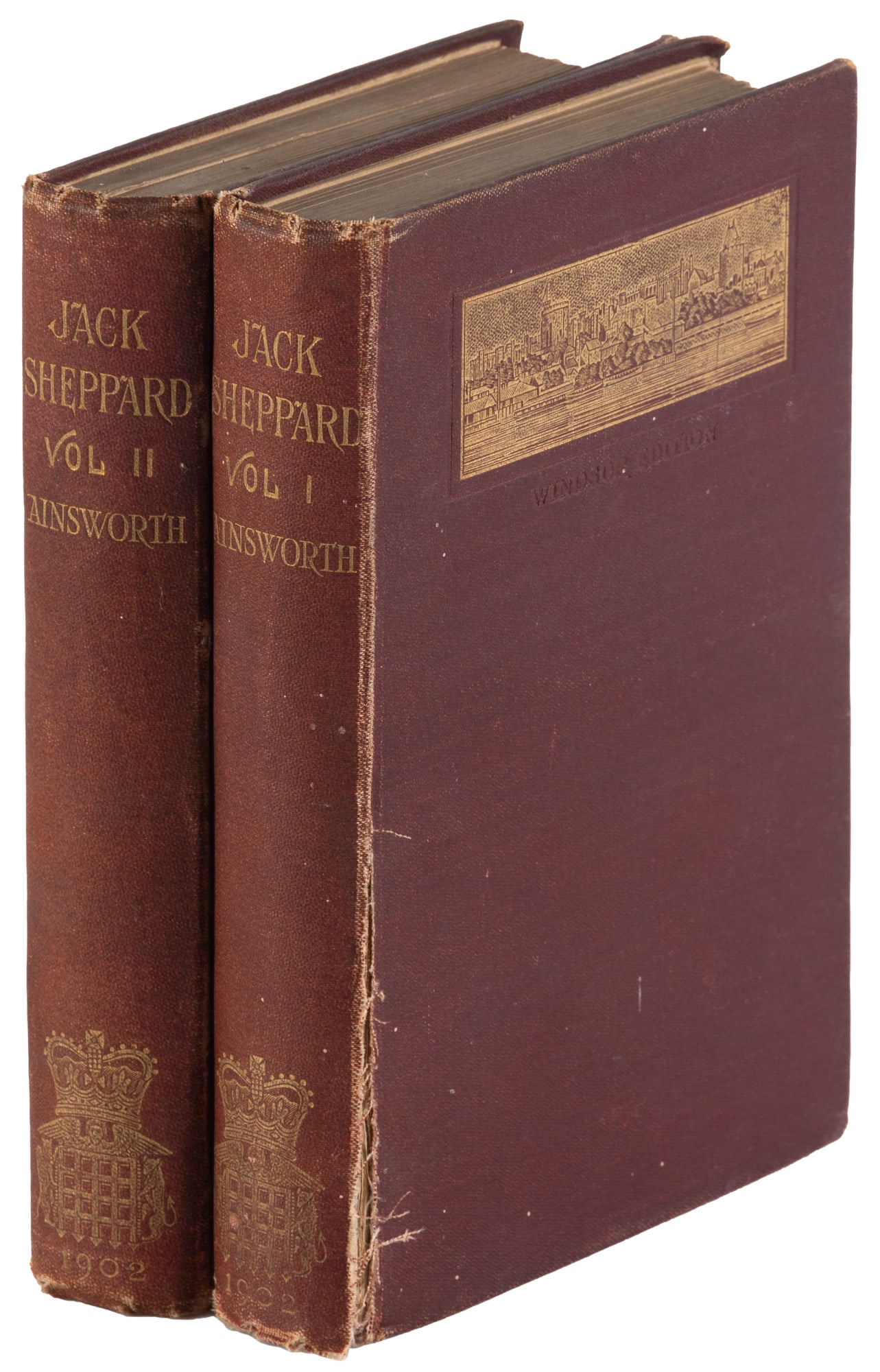 Signed by two Alexander Calders: Heading: Author: Ainsworth, William Harrison Title: The Novels of William Harrison Ainsworth, Volumes XIII and XIV: Jack Sheppard Place Published: London/Philadelphia Publisher:Gibbings & Company/J.B