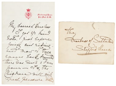 Letter from Alexandra, Princess of Wales