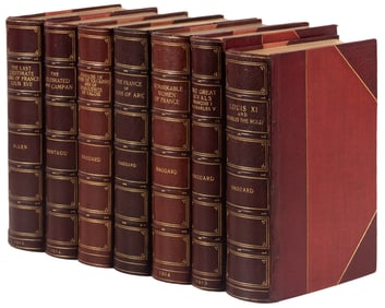 Seven works on French History bound by Bayntun