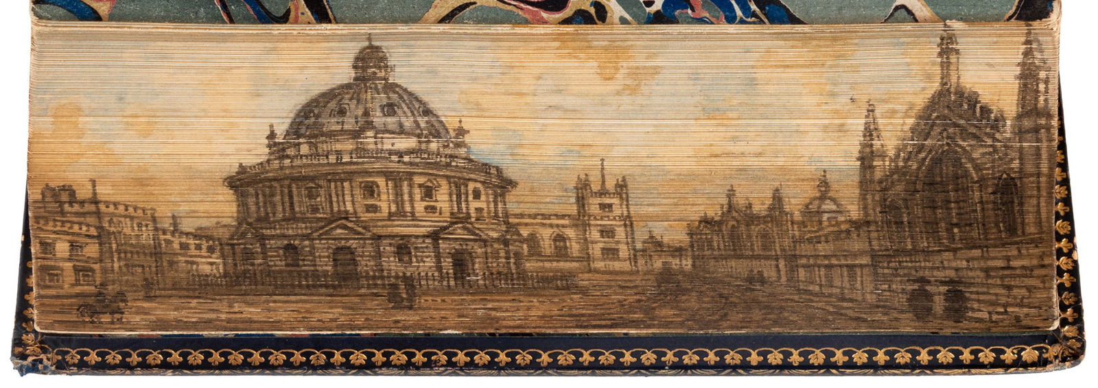 Fore-edge painting of Radcliffe Library, Oxford (1 of 4)