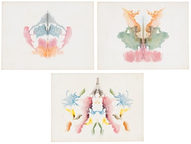 Rorschach test inkblot cards, 1921