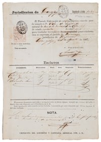 Passport for four slaves, likely mother & children