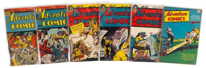 ADVENTURE COMICS #s 95, 97-100, 107 * 6 Comics