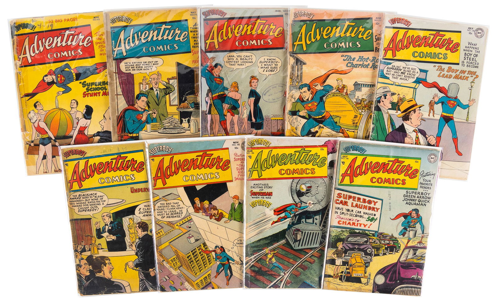 ADVENTURE COMICS #s 165, 174, 176, 177, 178, 180, 182, 186, 190 * 9 Comics (1 of 1)
