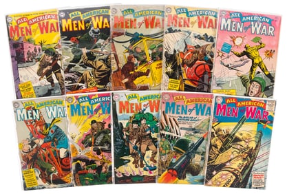 ALL-AMERICAN MEN of WAR #s 8-10, 12, 14-19 * 10 Comics * DC Universe