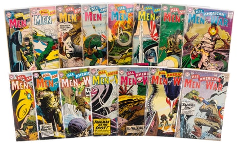 ALL-AMERICAN MEN of WAR * Lot of 15 Comics * 1950s
