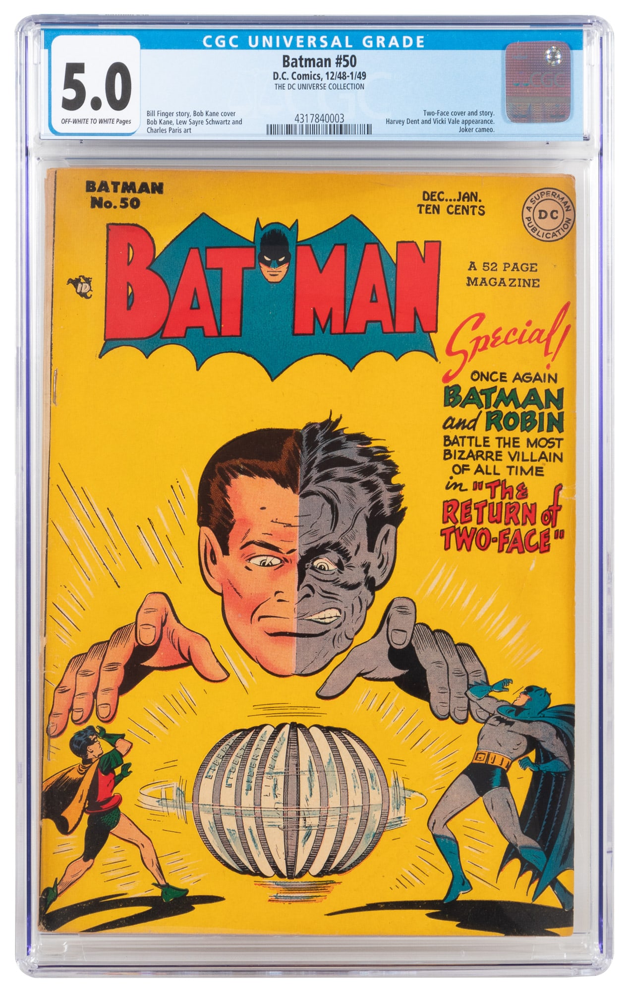 BATMAN #50 * CGC 5.0 * Two-Face's Doppelganger (1 of 2)