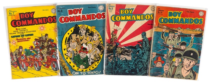 BOY COMMANDOS #s 7-10 * 4 Comics * Simon & Kirby