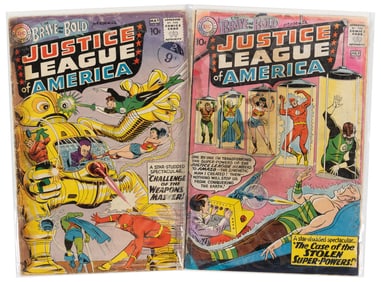The BRAVE AND THE BOLD #s 29 & 30 * 2nd & 3rd JUSTICE LEAGUE Apps.