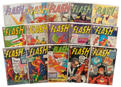 FLASH * Lot of 15 Comics, 1961-1970 * Superman-Flash Race
