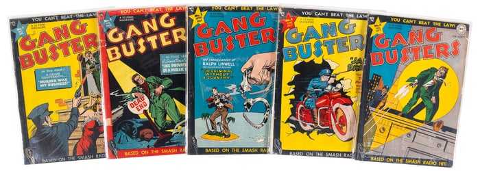 GANG BUSTERS #s 1-5 * 5 Crime Mags * DC Universe Collection