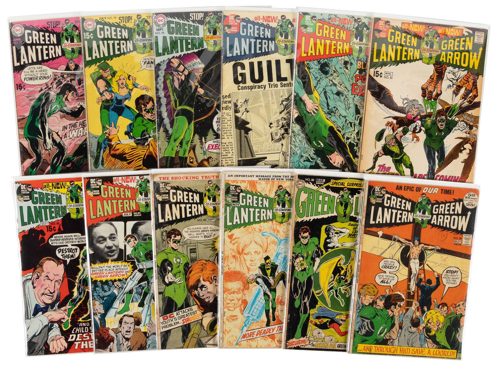 GREEN LANTERN #s 77-86, 88, 89 * 12 Comics * Neal Adams * DC Universe (1 of 1)