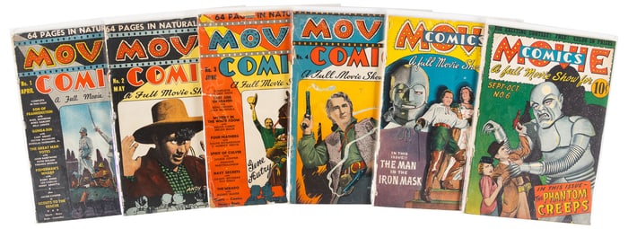 MOVIE COMICS #s 1-6 * Full Run of 6 Comics * M.C. Gaines