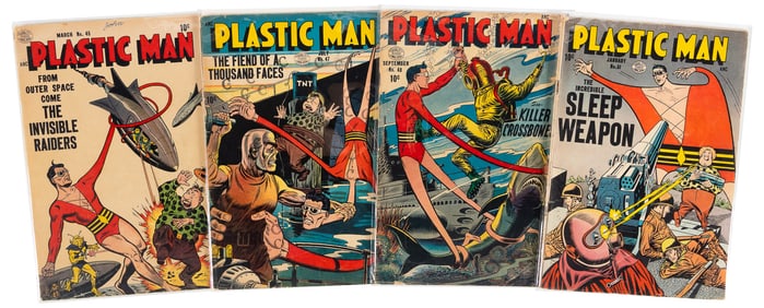 PLASTIC MAN #s 45, 47, 48, 51 * Lot of 4 Comics