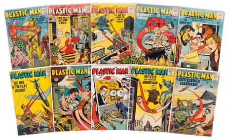 PLASTIC MAN Nos. 54-57, 59-64 * 10 Comics