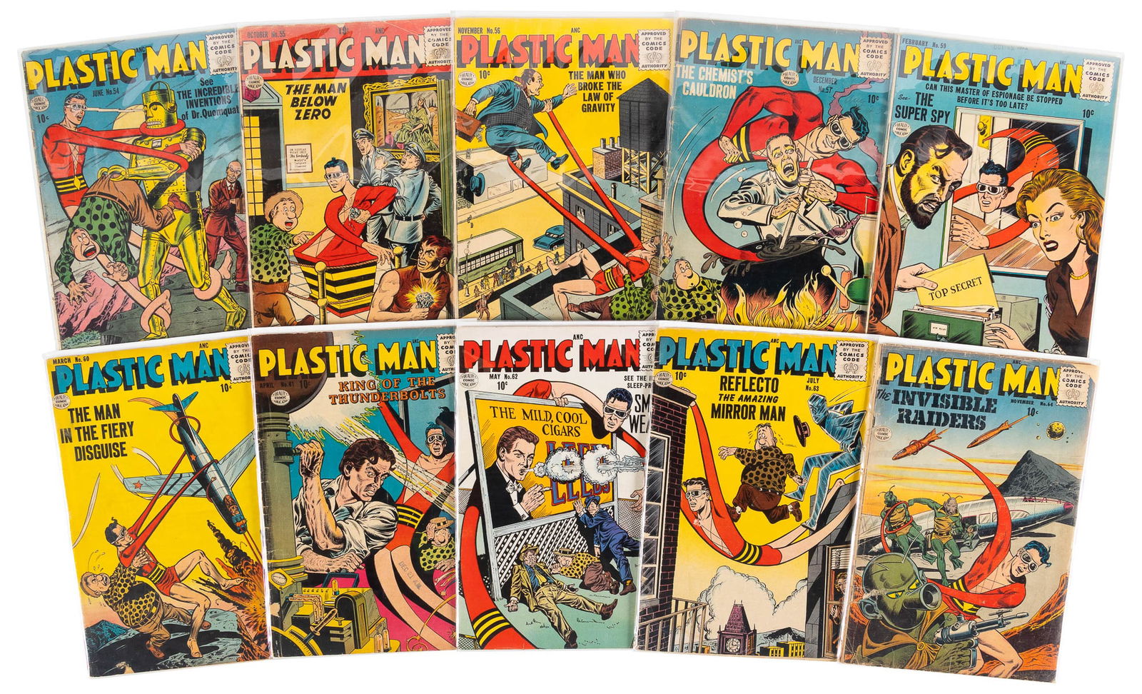 PLASTIC MAN Nos. 54-57, 59-64 * 10 Comics (1 of 1)