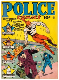POLICE COMICS #2 * VG- * 2nd Plastic Man App. * Jack Cole