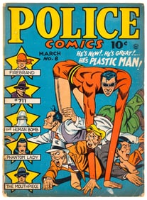 POLICE COMICS #8 * 3.0 * Plastic Man * Jack Cole