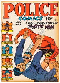 POLICE COMICS #9 * VG+ * Plastic Man * Jack Cole