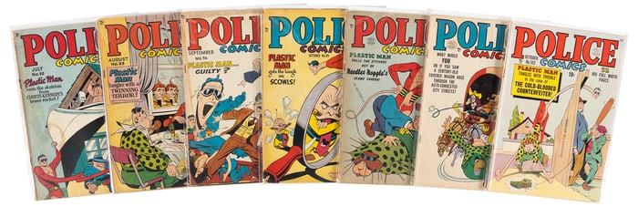POLICE COMICS #s 92, 94, 94, 95, 99, 101, 102 * Lot of 7 Comics