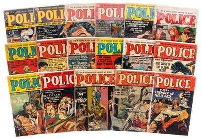 POLICE COMICS #s 105, 108, 111-117, 119-125, 127 * 17 Comics