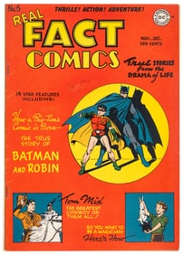 REAL FACT COMICS #5 * VG+ (4.5) * Batman & Robin * 1946