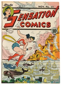 SENSATION COMICS #35 * 5.5 * Clean Copy * DC Universe