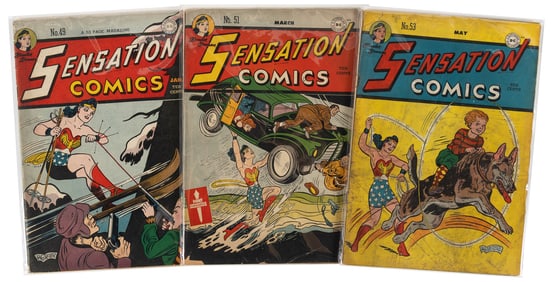 SENSATION COMICS #s 49, 51, 53 * 3 Comics * DC Universe Collection