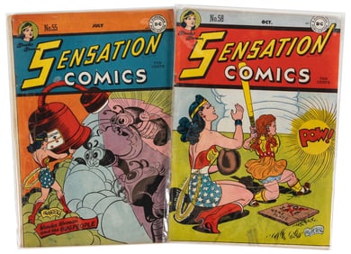 SENSATION COMICS #s 55 & 58 * 2 Comics * DC Universe Collection