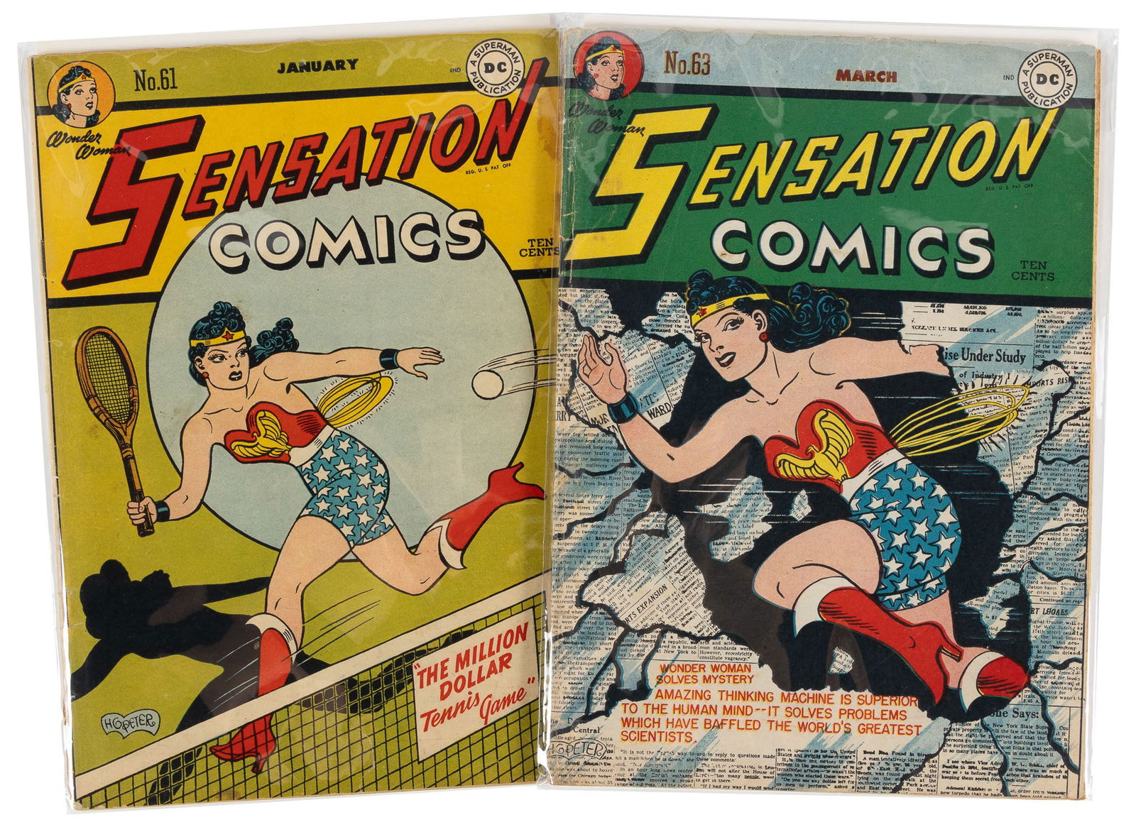 SENSATION COMICS #s 61 & 63 * DC Universe Collection (1 of 1)