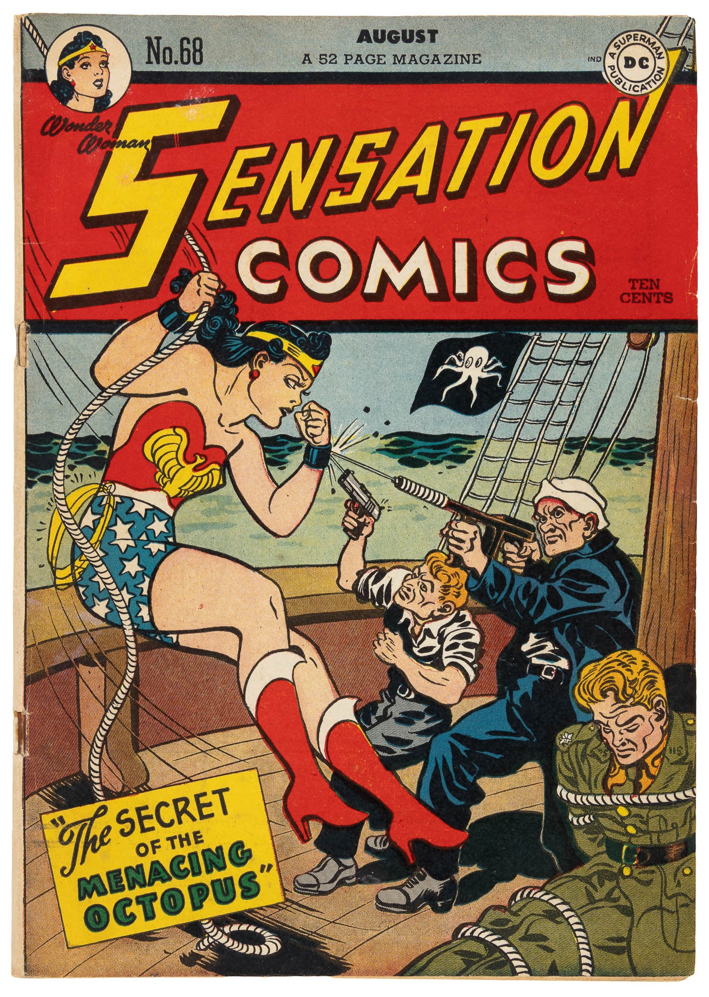 SENSATION COMICS #68 * 3.5 * Origin/1st App: HUNTRESS (1 of 2)