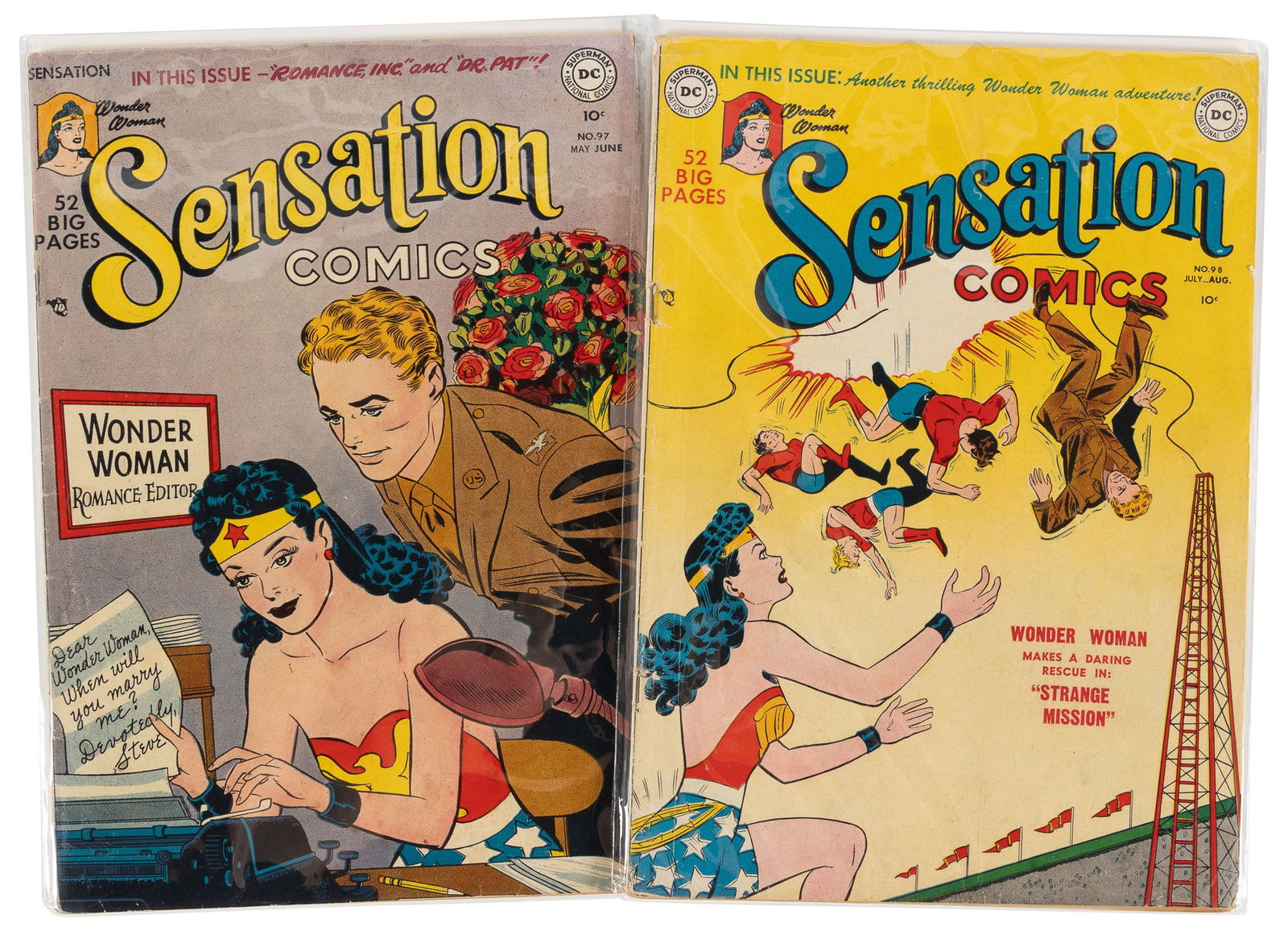 SENSATION COMICS #s 97 & 98 * 2 Comics * DC Universe Collection (1 of 1)