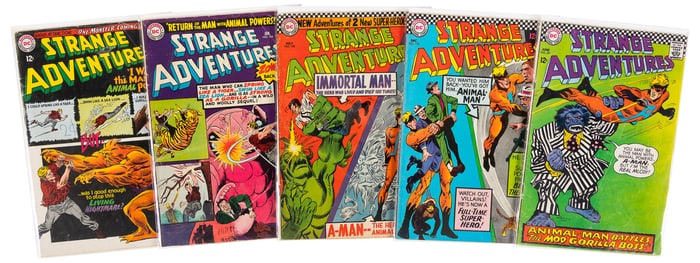 STRANGE ADVENTURES #s 180, 184, 190, 195, 201 * ANIMAL MAN