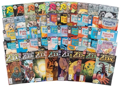 48 issue variety of fantasy including Forgotten Realms, Reign of the Zodiac, Rina the Jungle Girl