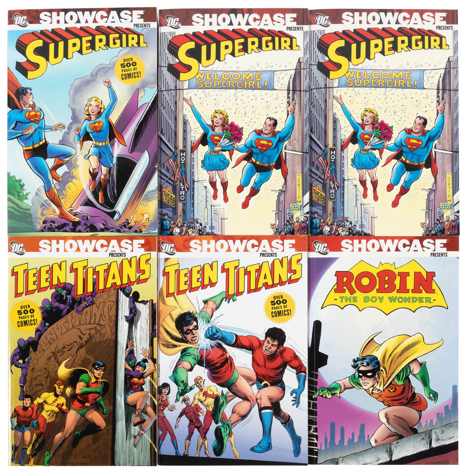6 volumes of DC Showcase Presents including Supergirl, Robin, and Teen Titans (1 of 1)