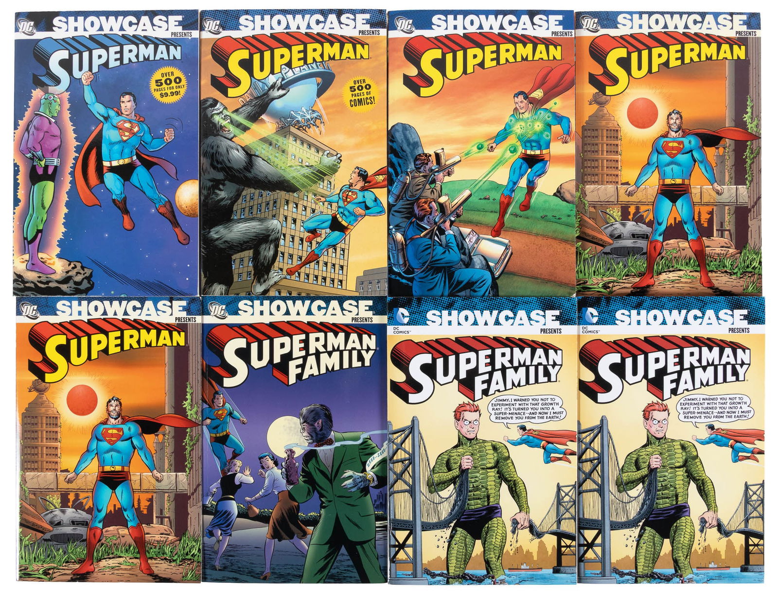 8 volumes of DC Showcase Presents Superman and Superman Family (1 of 1)
