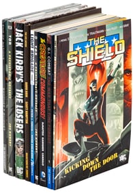 9 collected volumes featuring war & fantasy war including The Losers, Tor, Light Brigade, The Life