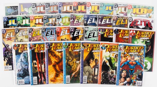 37 issues of Justice Leage limited series comprising Legends, Elite, and Year One