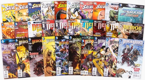 54 issues of minor characters including Frankenstein, Demon Knights, Vigilante, Salvation Run