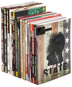 Collection of Vertigo graphic novels including Right State, The Quitter, Luna Park, Prince of Cats