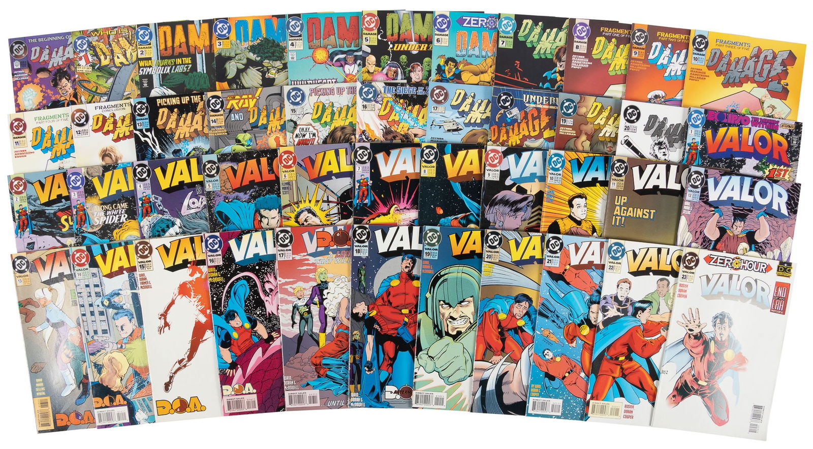 Complete runs of Damage Vol. 1 and Valor Vol. 1 (1 of 1)