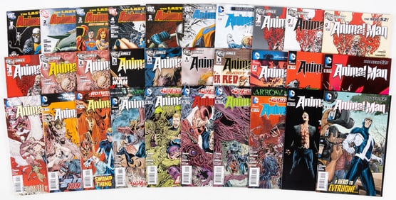 69 issue superhero assortment comprising Animal Man, Checkmate, and Cyborg