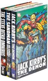 The Steve Ditko Omnibus, The Sandman by Joe Simon & Jack Kirby, and Jack Kirby's The Demon