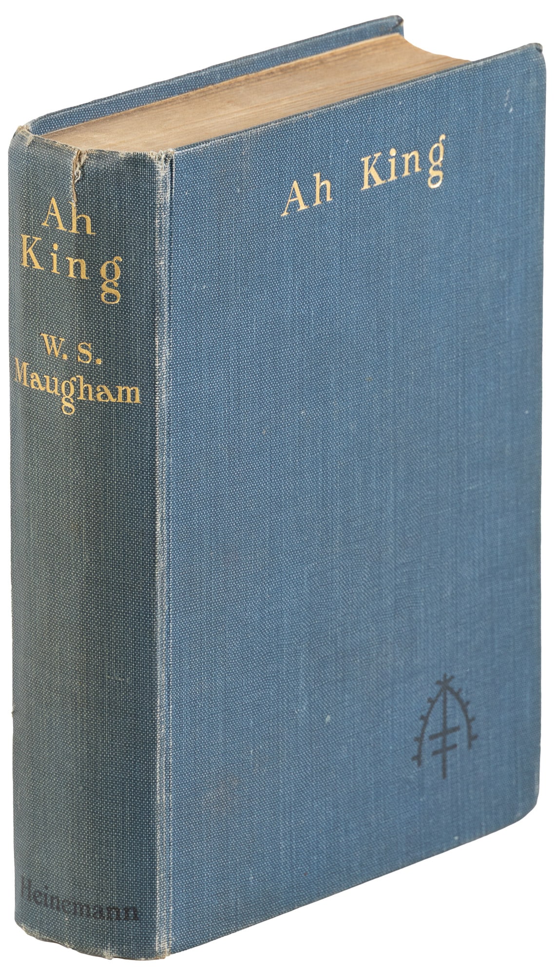 Ah King by Maugham, 1st edition w/ ALS: Heading: Author: Maugham, W. Somerset Title: Ah King: Six Stories Place Published: London Publisher:William Heinemann Ltd. Date Published: 1933 Description: (8vo) 18.4x12 cm (7&fra